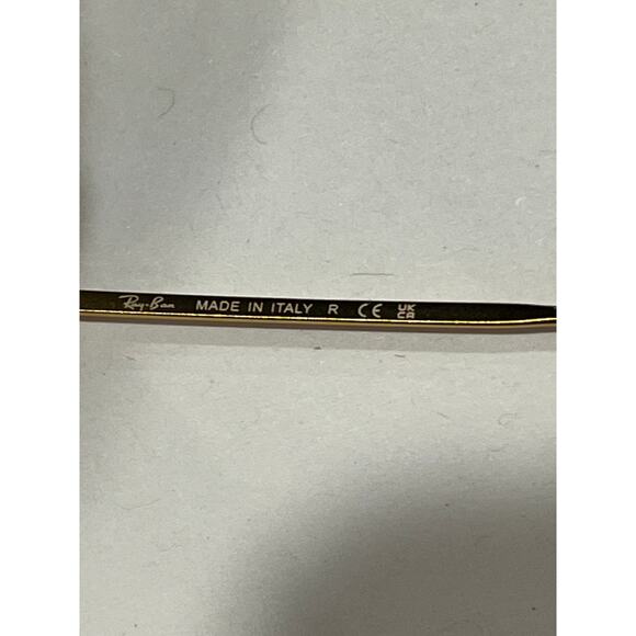 Ray-Ban Sunglasses Round Metal Gold Frame with Pink Flash Lenses